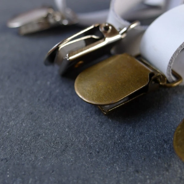 Белые подтяжки из натуральной кожи Бесплатная доставка| |