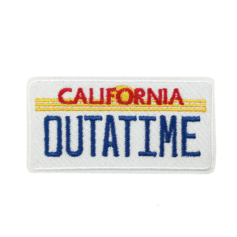3 ''Назад в будущее California Outatime вышитый утюг на патч логотип Time Machine Delorean Flux конденсатор