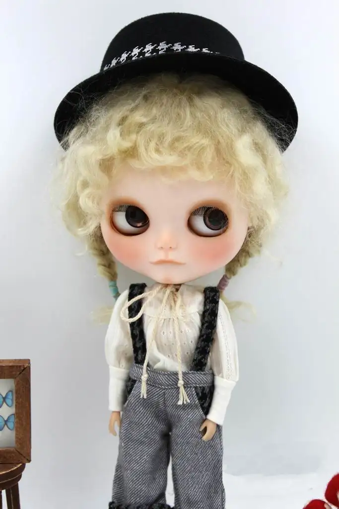 JSB09 модная BJD Кукла Одежда Комплект из двух предметов, рубашки с костюм с Нагрудником Милые костюмы для кукла Blyth кукла Костюмы аксессуары для куклы