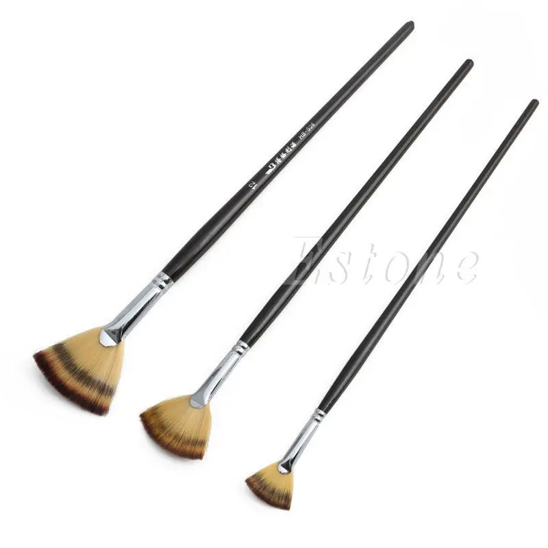 Веерная ручка для рисования маслом акриловой водой деревянная художника 1