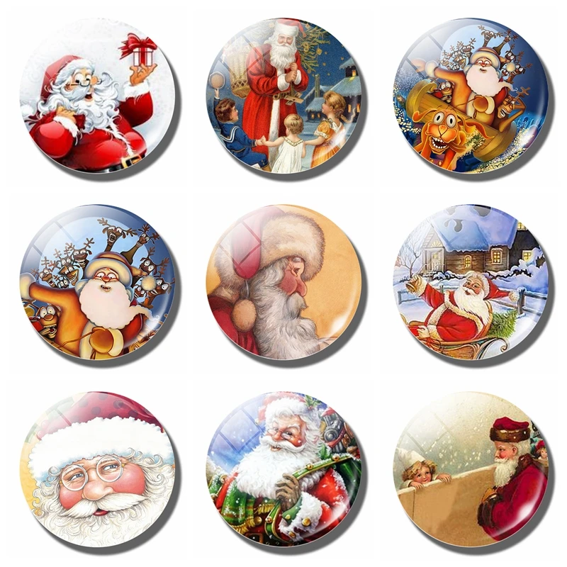 Мультяшный Санта 30 мм магнит на холодильник Рождество Xmax Новогодний подарок