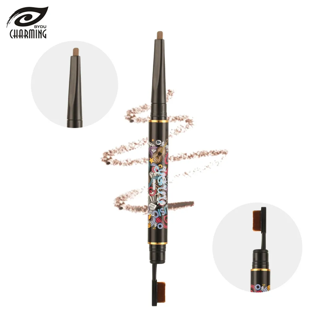 Двухсторонняя кисть для бровей прочная водонепроницаемая не Цветущая легкая в