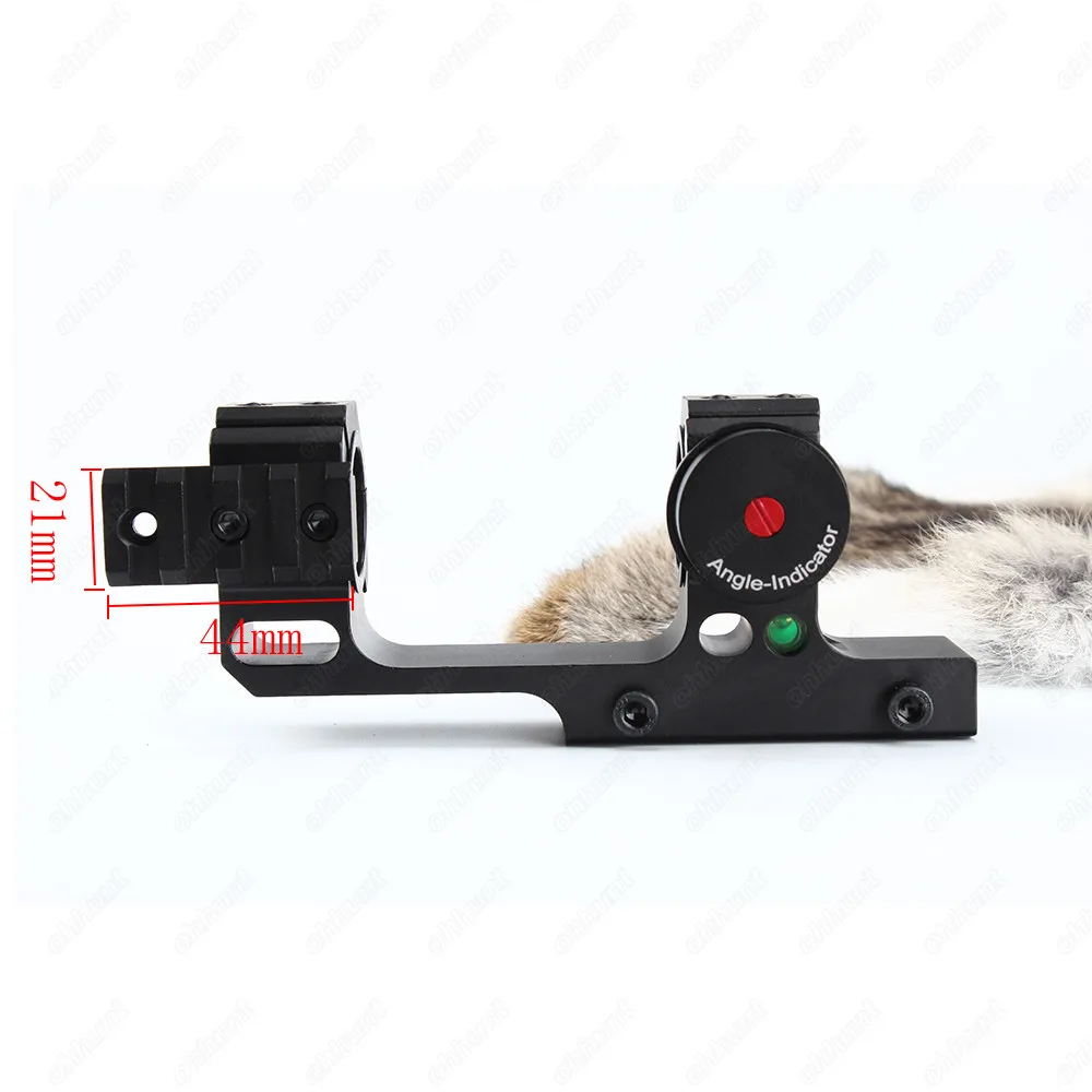 

High Accuracy 1" 30mm Offset Bi-direction Picatinny Weaver Rings Scope Mount w/ Angle Cosine Indicator Kit and Bubb Level