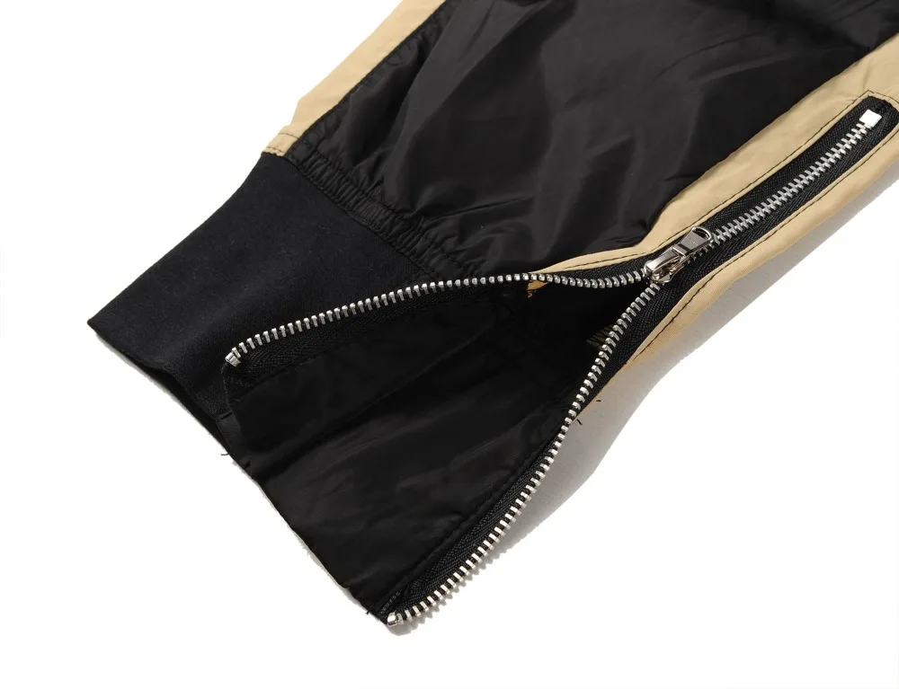 

HIPFANDI High Street 2017 New Four Pieces Of Zipper Good Quality Joining Together Pants Hiphop Jogger Fashion Beam Foot Trousers