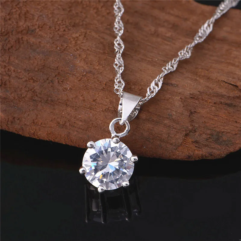 Ожерелья и подвески с белыми кристаллами ожерелье женские ювелирные изделия