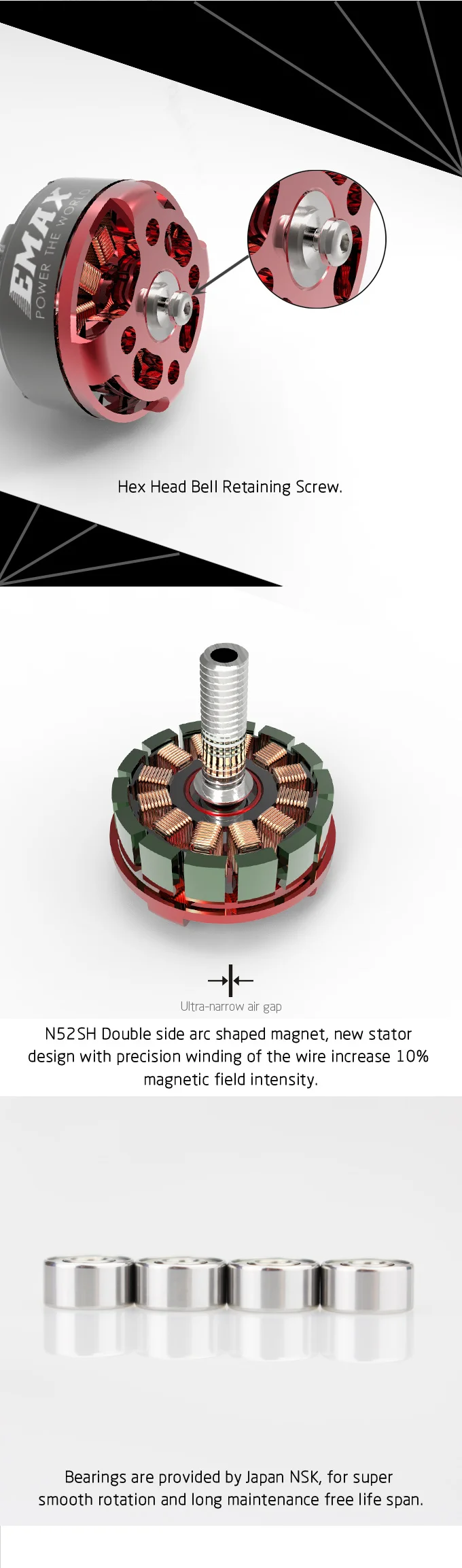 Официальный Emax мотор Emax RS2205 S мотор 2300KV 2600KV гоночный выпуск бесщеточный двигатель RC для FPV Racing