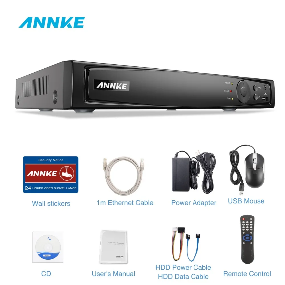 ANNKE 4CH 6MP POE сеть NVR видео Регистраторы DVR для IP Камера P2P облако Функция Plug And Play = NIK