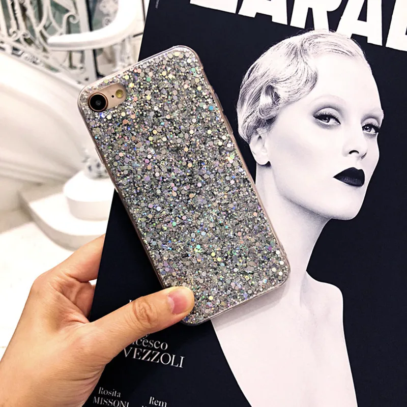 Luxury Candy Color Glitter Powder Cases For coque iphone X XS Max XR 7 8 6 6S Plus Soft TPU Silicon Shinning Phone Case Capa New | Мобильные