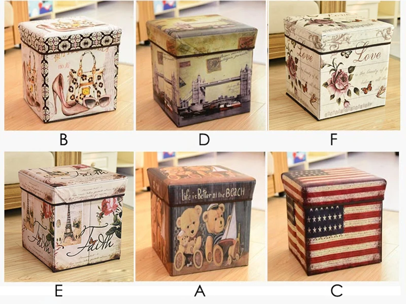 Водонепроницаемый складной Pouffe De Rangement ящик для хранения игрушек стул ножные табуреты большой емкости квадратный органайзер для хранения Opbergdoos