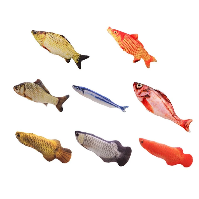 Забавная имитация карпа плюшевая игрушка мягкая рыба из кошачьей мяты плюшевые