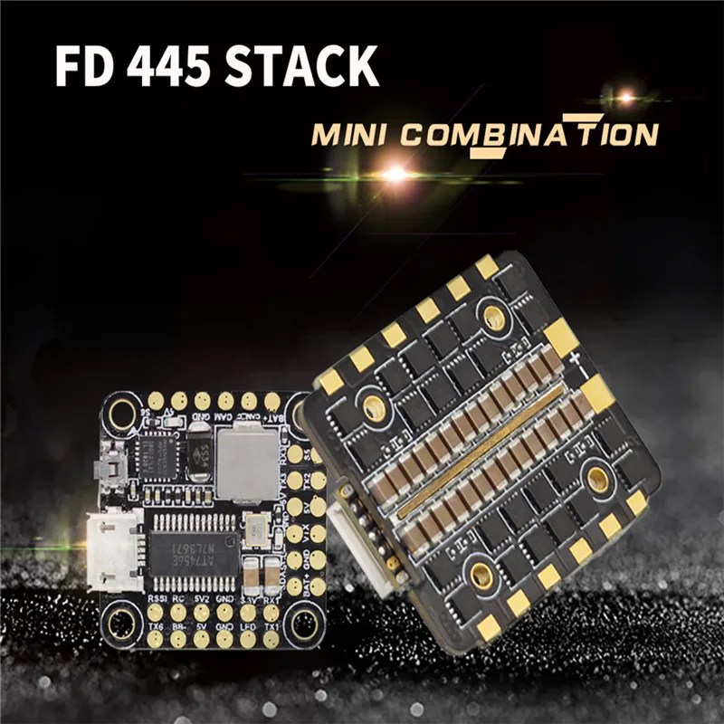 High Quality HGLRC FD445 STACK F4 V6 MINI Flight Controller & FD_45A 4 NI 1 BLHeli_32 2-6S Brushless ESC 20x20mm | Игрушки и хобби