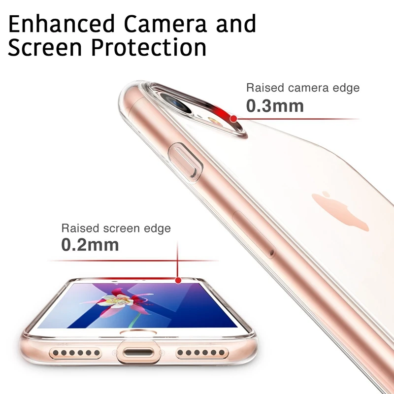 Прозрачный чехол для телефона Apple iPhone 11 12 Pro Max 5 5s 6 6s 7 8 XS X Plus SE прозрачный мягкий из