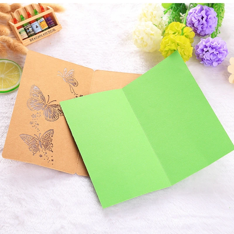 Популярная Ретро ажурная крафт-бумага карта горячего тиснения креативные карты