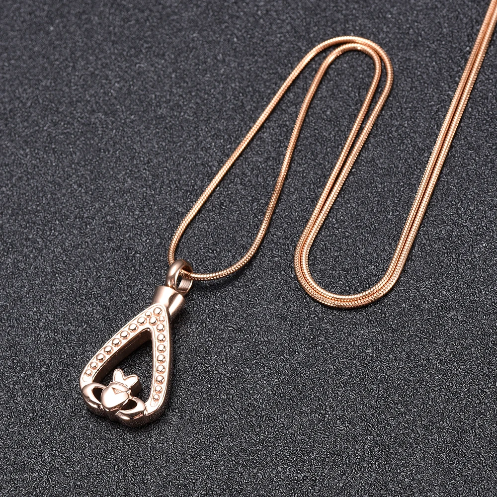 

Teardrop Hold Heart Cremation Pendant 316L Stainless Steel Keepsake Ashes Holder Urn Necklace Memorial Funeral Jewelry for Women