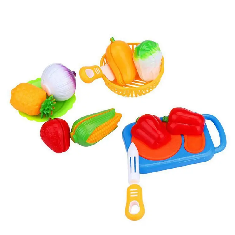 12 шт./компл. детские игрушки Пластик для фруктов и овощей, Еда резка ролевые игры для раннего развития детей Детские игрушки