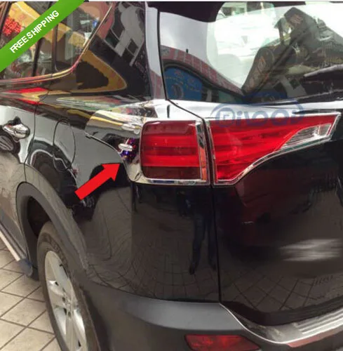 ABS хромированный задний фонарь Крышка лампы Планки для Toyota RAV4 2013 2014|Хромирование|