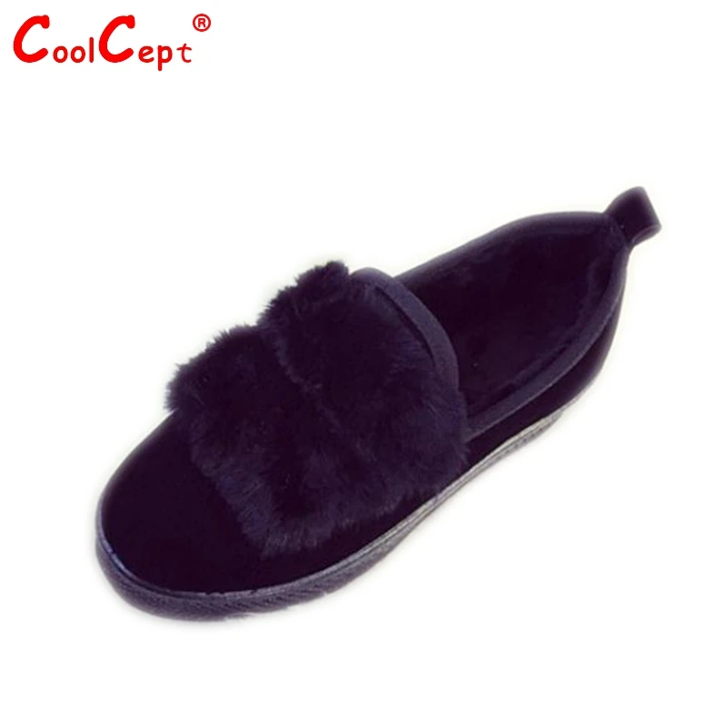 Женщины Моды Британский Стиль Ботильоны Девушку Теплый Зимний Мех Женский