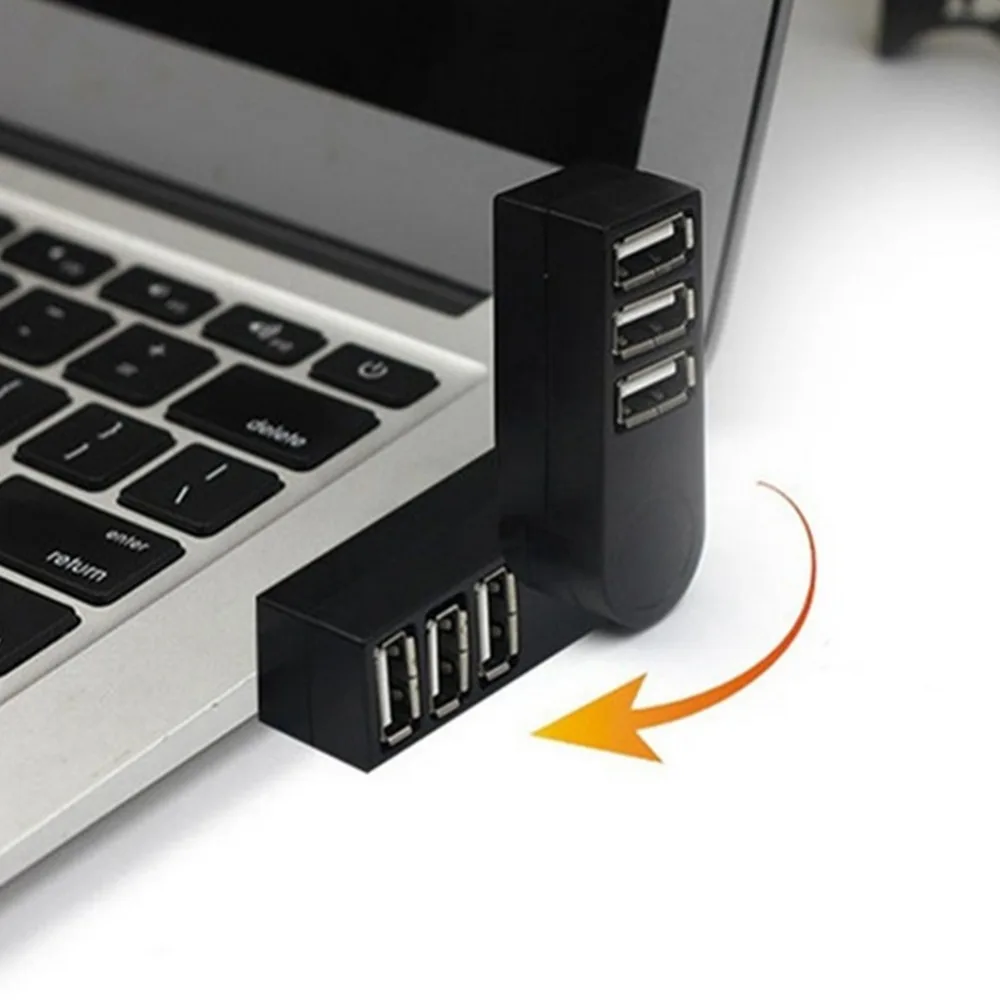 Buyincoin высокое качество для ноутбука телефона вращающийся USB разветвитель мини
