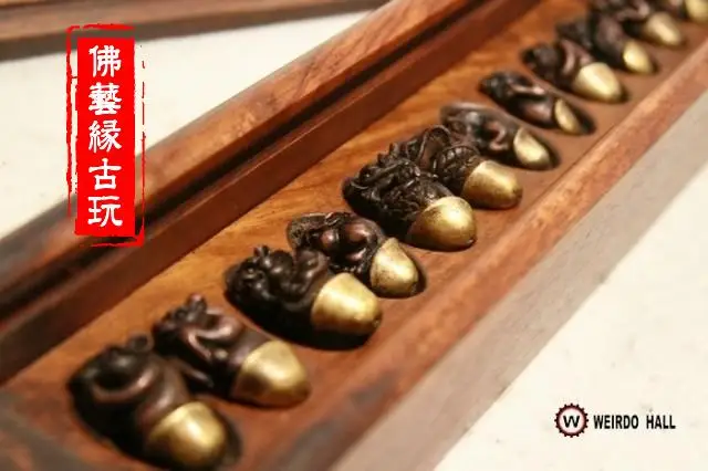 Разнообразная Античная Чистая медь шкатулка ретро коробка чистая резьба 12