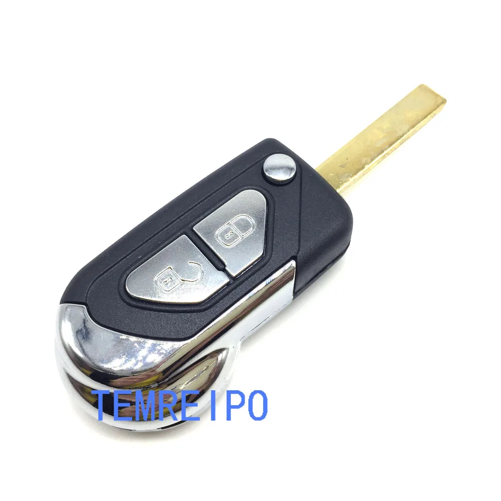 

Чехол с откидной крышкой для peugeot car 107 207 307 Складной Дистанционный Ключ заготовка HU83 blade VA2 blade DS key