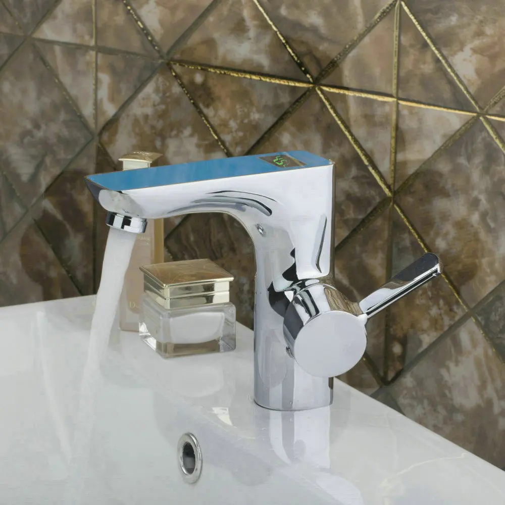 Ouboni Basin Faucets Torneira High Digital Display Bathroom Chrome Brass Deck Mounted 97121 Sink Mixers &ampTaps animal tap | Дом и сад