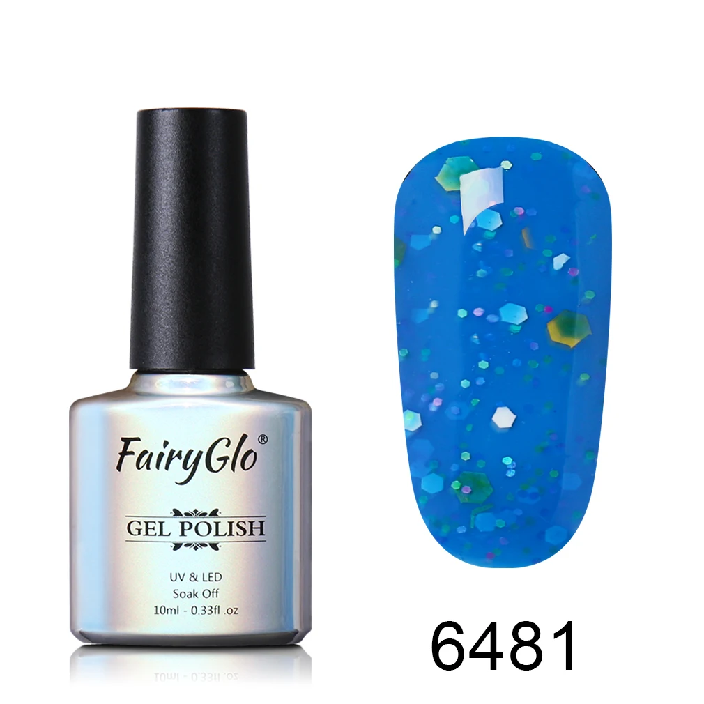 FairyGlo 10 мл сыр конфеты Гель-лак для ногтей замочить от УФ светодиодный Гель-лак длительный гель лак для ногтей нужно верхнее Базовое покрытие лак для ногтей - Цвет: 6481