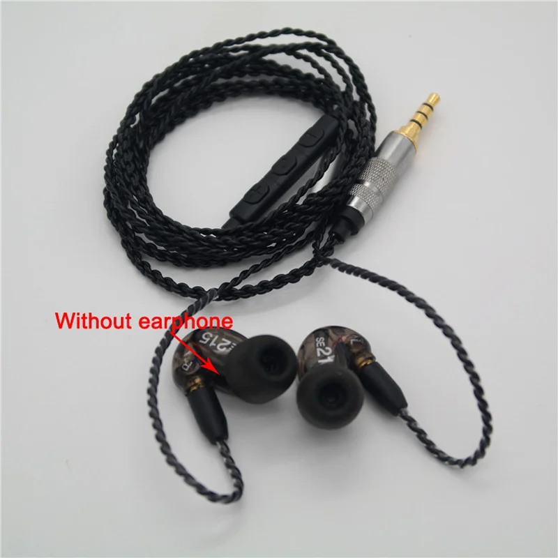 Кабель MMCX из чистой меди для наушников Shure SE215 SE315 SE425 SE846 UE900 сменный плетеный