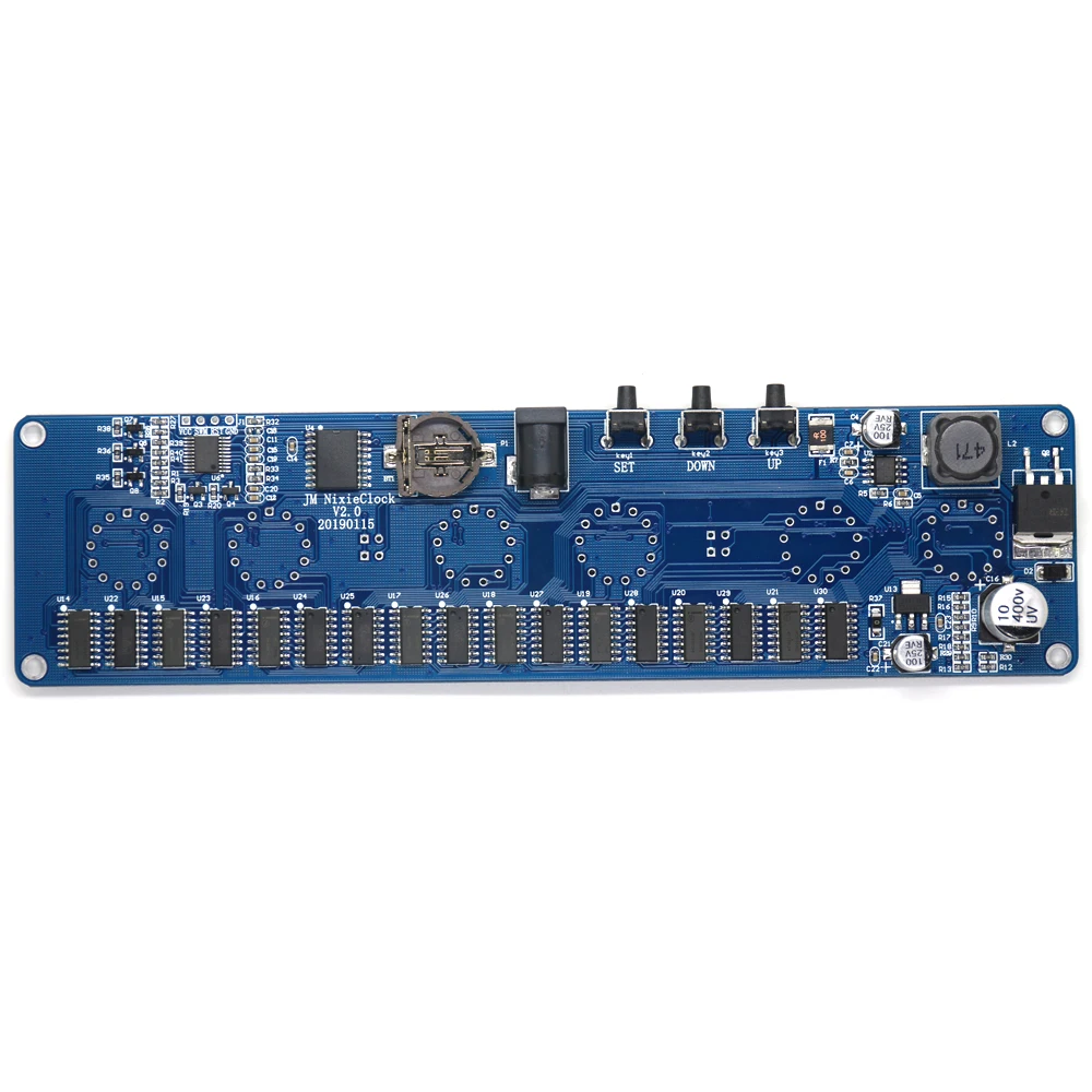 PCB board-no tube Zirrfa 5V 1A электронный DIY kit in14 Nixie трубка цифровой светодиодный Подарочная плата с часами комплект PCBA, без трубок - Цвет: PCB board-no tube