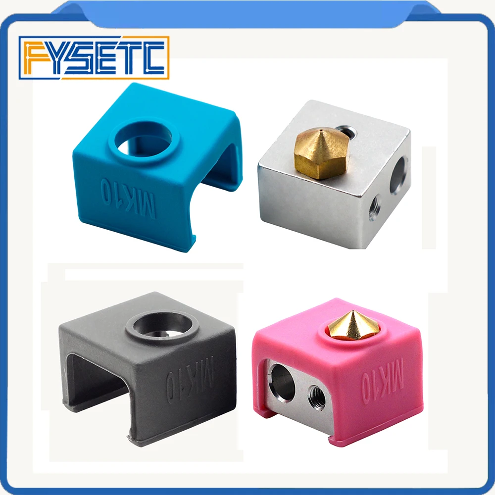 

20X MK10 Silicone Sock Blue Black Pink instead ceramic insulation For Wanhao i3 QIDI TECH SILICONE HEATER BLOCK COVER