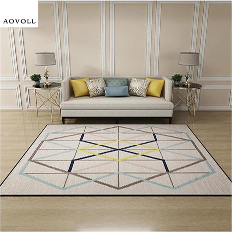 AOVOLL ковры для гостиной 160X230 см большой скандинавский стиль мягкий коврик для спальни серый Современный домашний декор напольный коврик