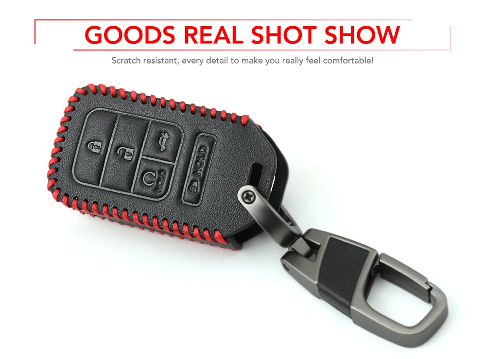 Для Honda Civic Accord CR-V Pilot Crv кожа ключа автомобиля чехол Keyless Fob Shell кожи брелок чехол для смартфона с держателем