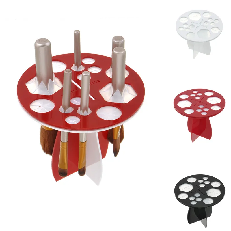 Цветной держатель кистей для макияжа сушилка стойка чехол артефакт портативные