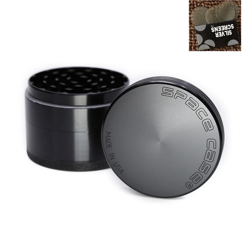 

Aluminum Non-stick Herb Grinder Metal 63mm 4 Layer Herbal Tobacco Smoking Grinder Pipe cigarette Smoke Accessory