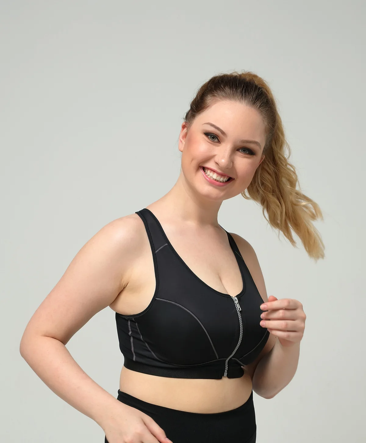 Women's Fitness Bra Zipper Front Buckle Underwear Fashion Bra Shockproof Bra Running Fitness Tank Ladies Underwear