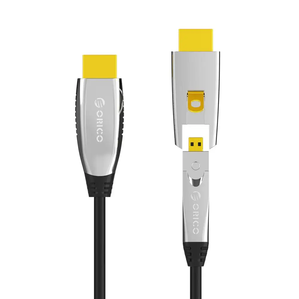 ORICO 2 в 1 переключатель свободно HDMI2.0 кабель HDMI к HDMI/Micro HDMI кабель 4 к 60 Гц 18 Гбит/с для ТВ ПК проектор ноутбук компьютер - Цвет: 1 Micro HDMI port
