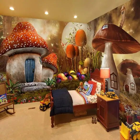 

3D Photo Mural Carton Kids Bedroom Wall Paper Murals papel de pared Wallpaper for Living Room Wall papers