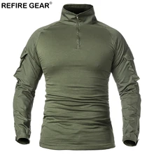Refire gear Весна Осень Спортивная уличная футболка с длинным рукавом тактические военные армейские рубашки мужские охотничьи альпинистские дышащие рубашки