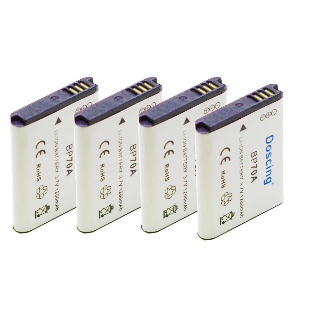 Аккумуляторные батареи Doscing BP-70A BP 70A BP70A для камеры Samsung PL80 PL90 PL100 ES70 SL50 SL600 ST30 ST60 ST65