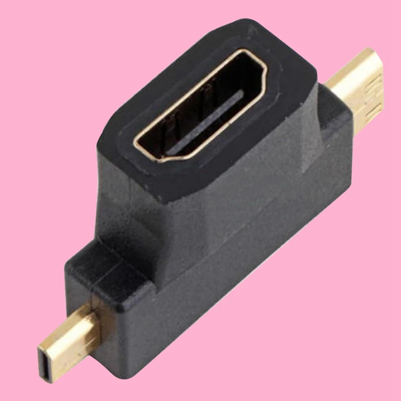 3 в 1 кабель переходник с Micro HDMI папа + мини на 4 Мама для HDTV 1080P кабели|Кабели HDMI| |