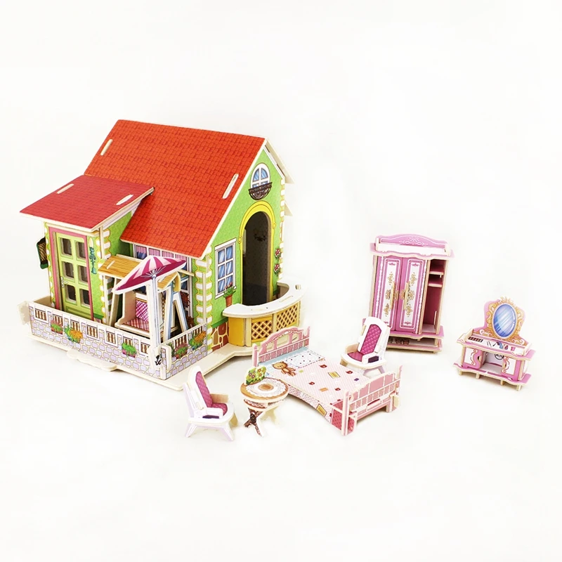 Robud кукла для спальни мебель дома внутри деревянная Сборка Кукольный домик