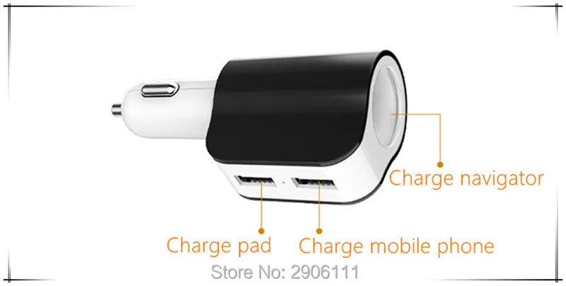 Автомобильное зарядное устройство с двумя USB портами для iPhone Samsung Xiaomi Renault clio megane 2