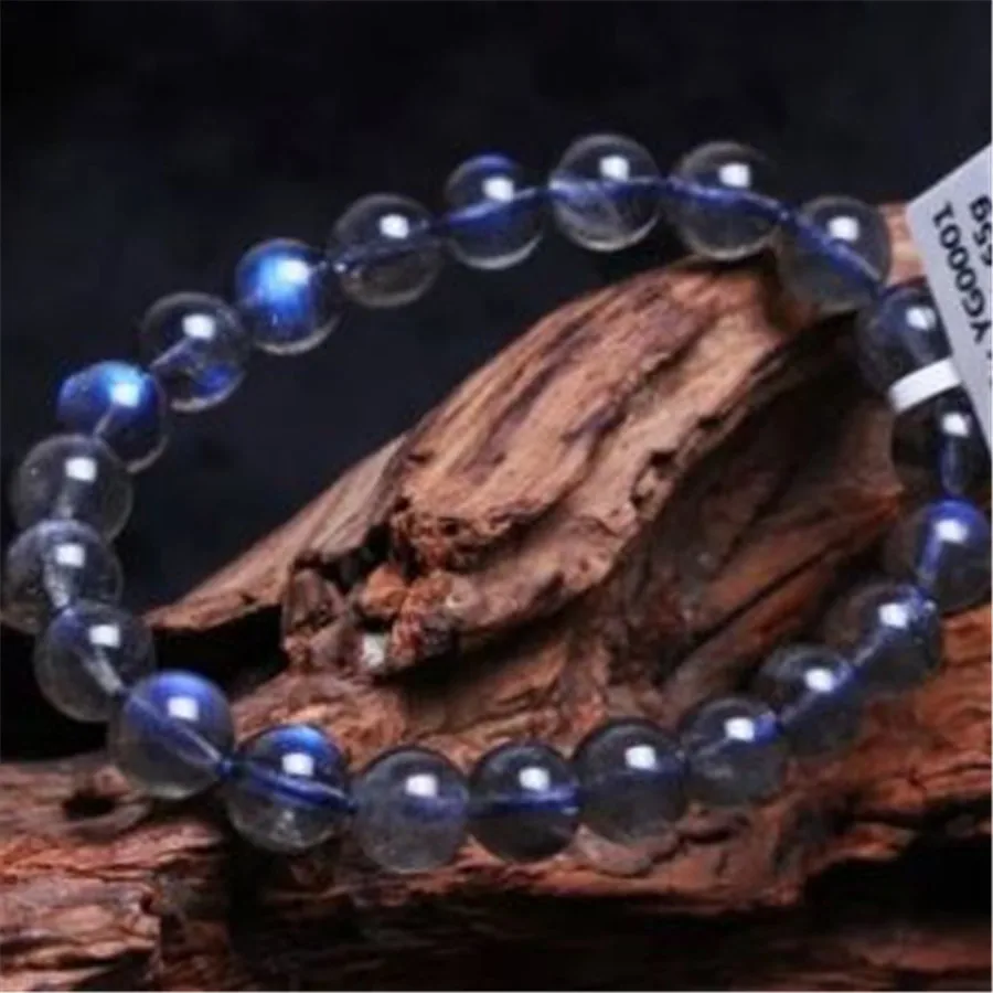 

9mm Free Shipping Genuine Natural Ice Labradorite Rainbow Blue Light Crystal Round Beads Jewelry Stretch Charm Bracelets Femme