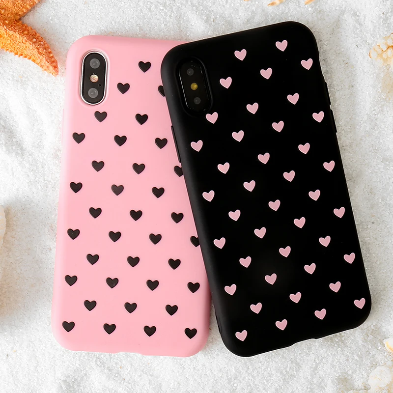 Ultra thin Love Heart Phone Case For Xiaomi Mi 9 SE Play Black Shark Helo Mix 2 2S 3 8 6X A1 A2 Note 5 6 F1 Max Pro |