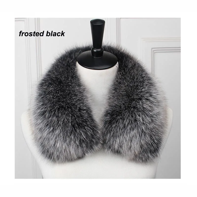 Мужской меховой шарф Ms.MinShu зимний теплый из 100% натурального Лисьего меха с