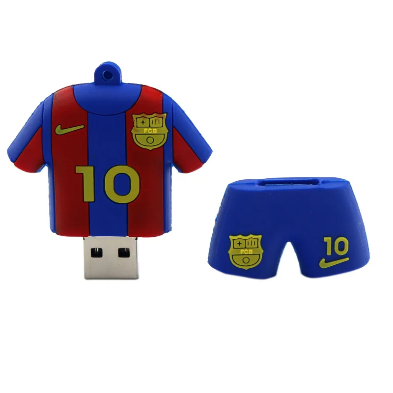Флеш-накопитель, 4 ГБ, 8 ГБ, 16 ГБ, 32 ГБ, 64 ГБ, Messi, футбольная рубашка, флеш-диск USB 2,0, карта памяти, флешка, usb-флешка, подарок, мини