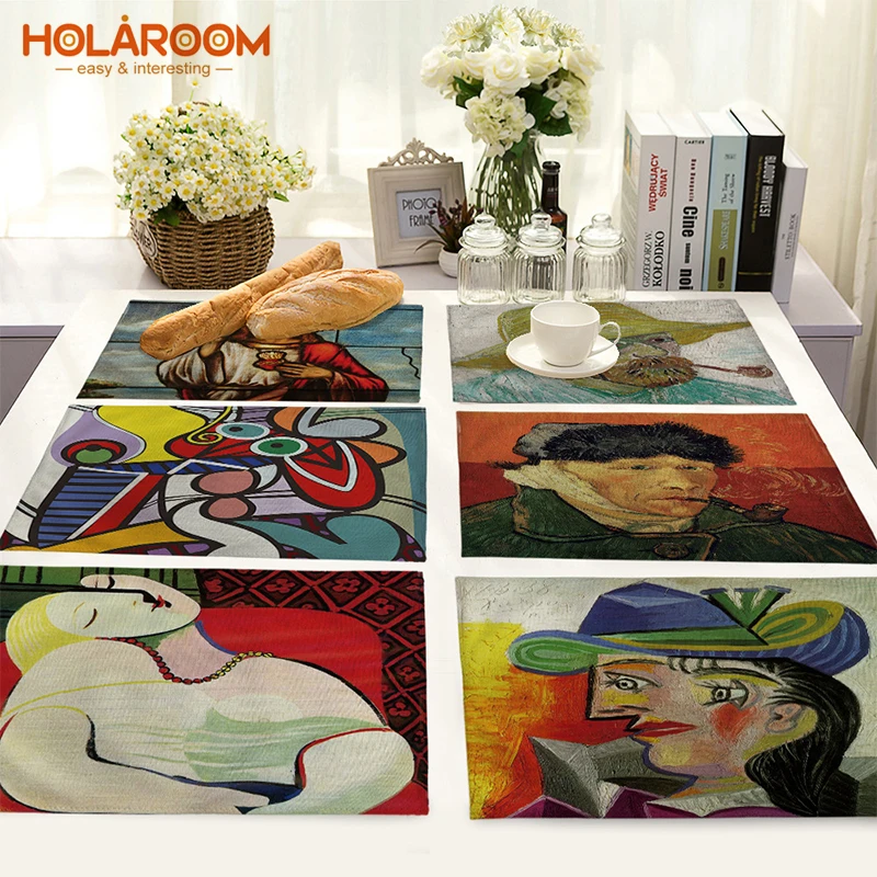 Коврик для стола Holaroom с абстрактной фигуркой термостойкая подставка украшения