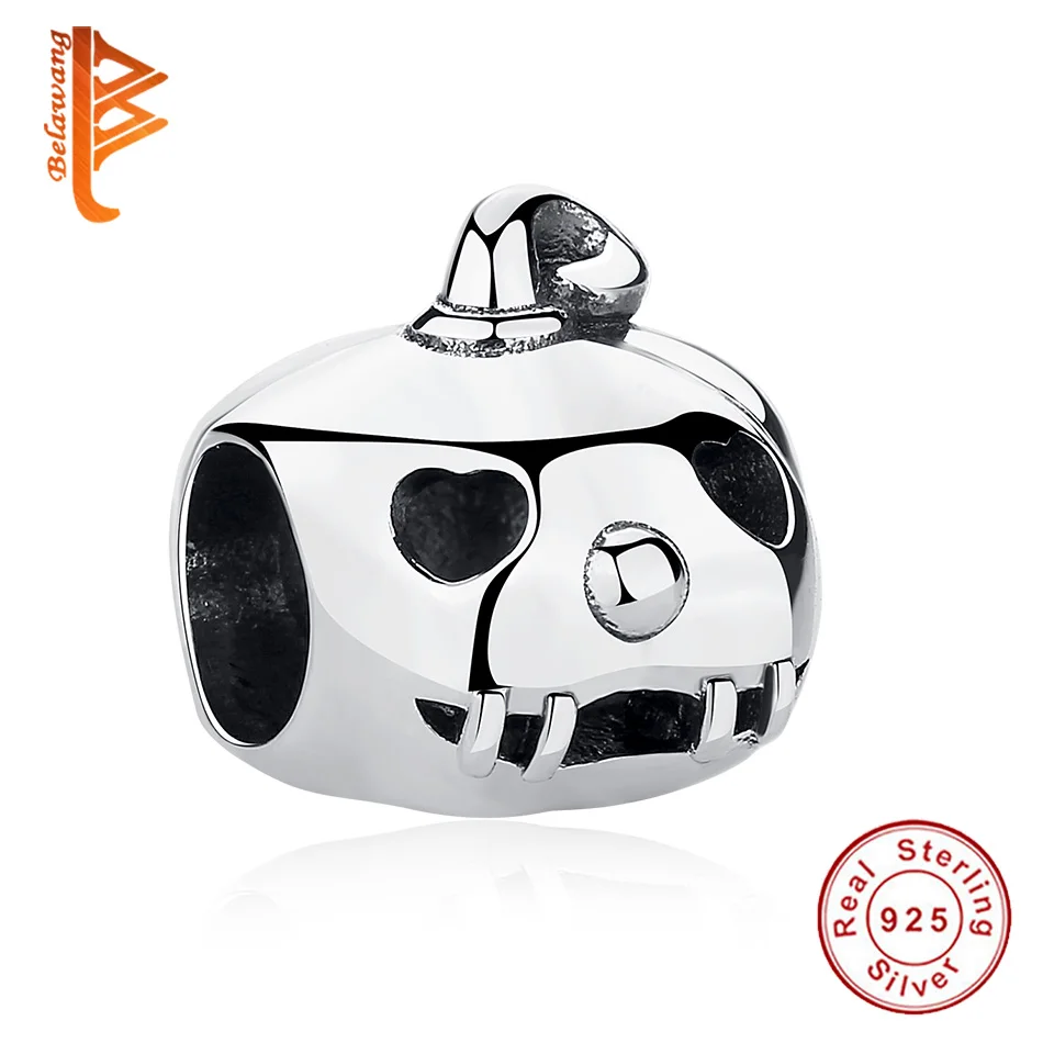 

BELAWANG 2019 Halloween Pumpkin Charms Beads Fit Original Bracelets for Women DIY Fashion 925 Sterling Silver Jewelry
