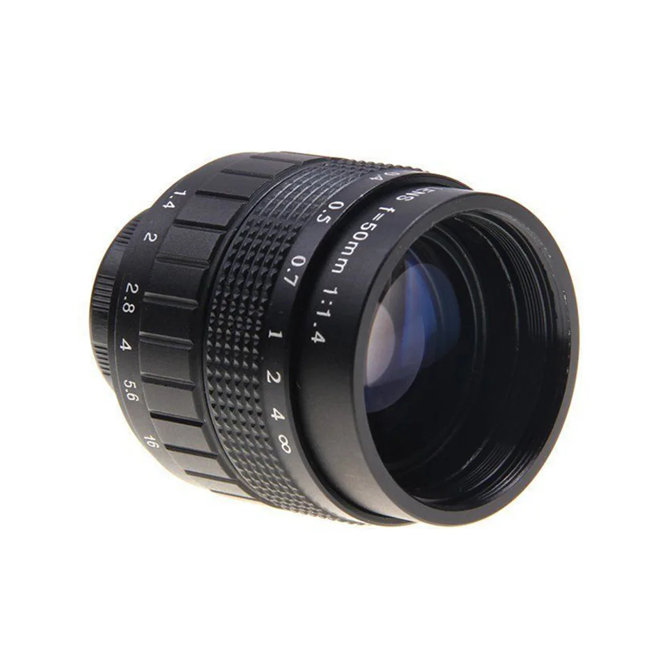 Фуцзянь 50 мм F1.4 CCTV объектив C адаптер макро кольцо для Canon M M2 M3 M5 M10 беззеркальная