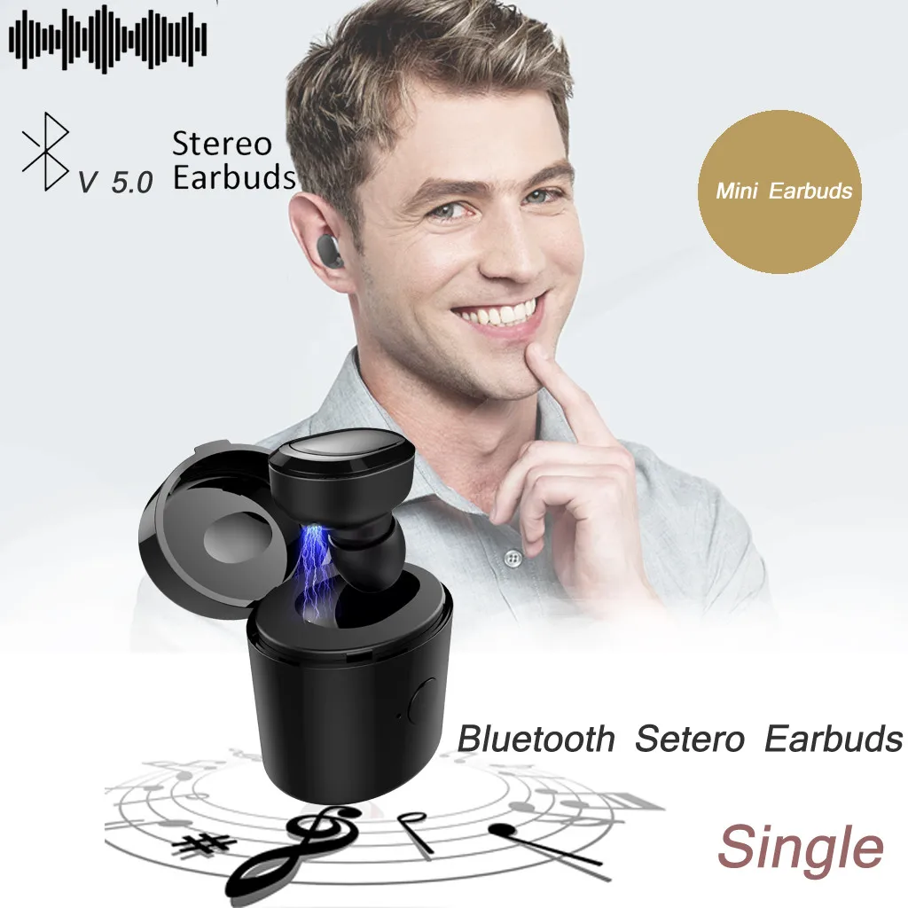 V12 3D стерео Беспроводная Bluetooth 5 0 гарнитура наушники спортивные музыкальные звук