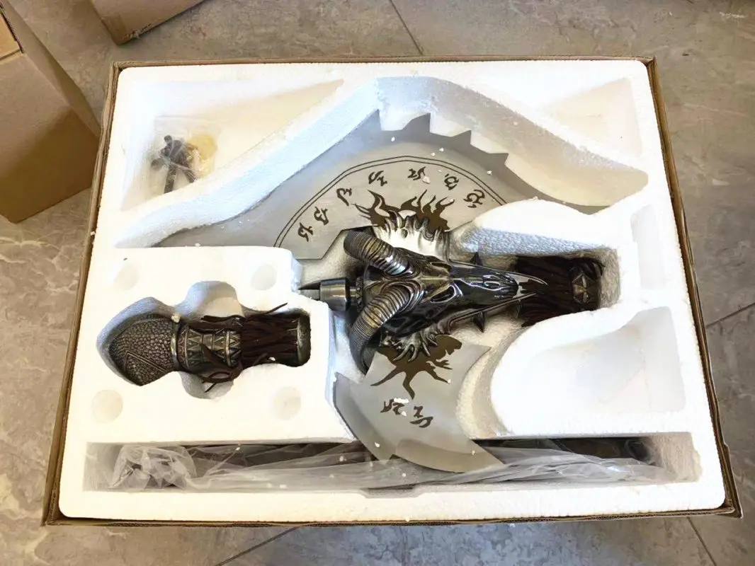 [Metal Made] 1:1 110cm WOW The Shadowmourne Axe alloy model Lich King Arthas FROSTMOURNE'S Brother weapon collection Model gift